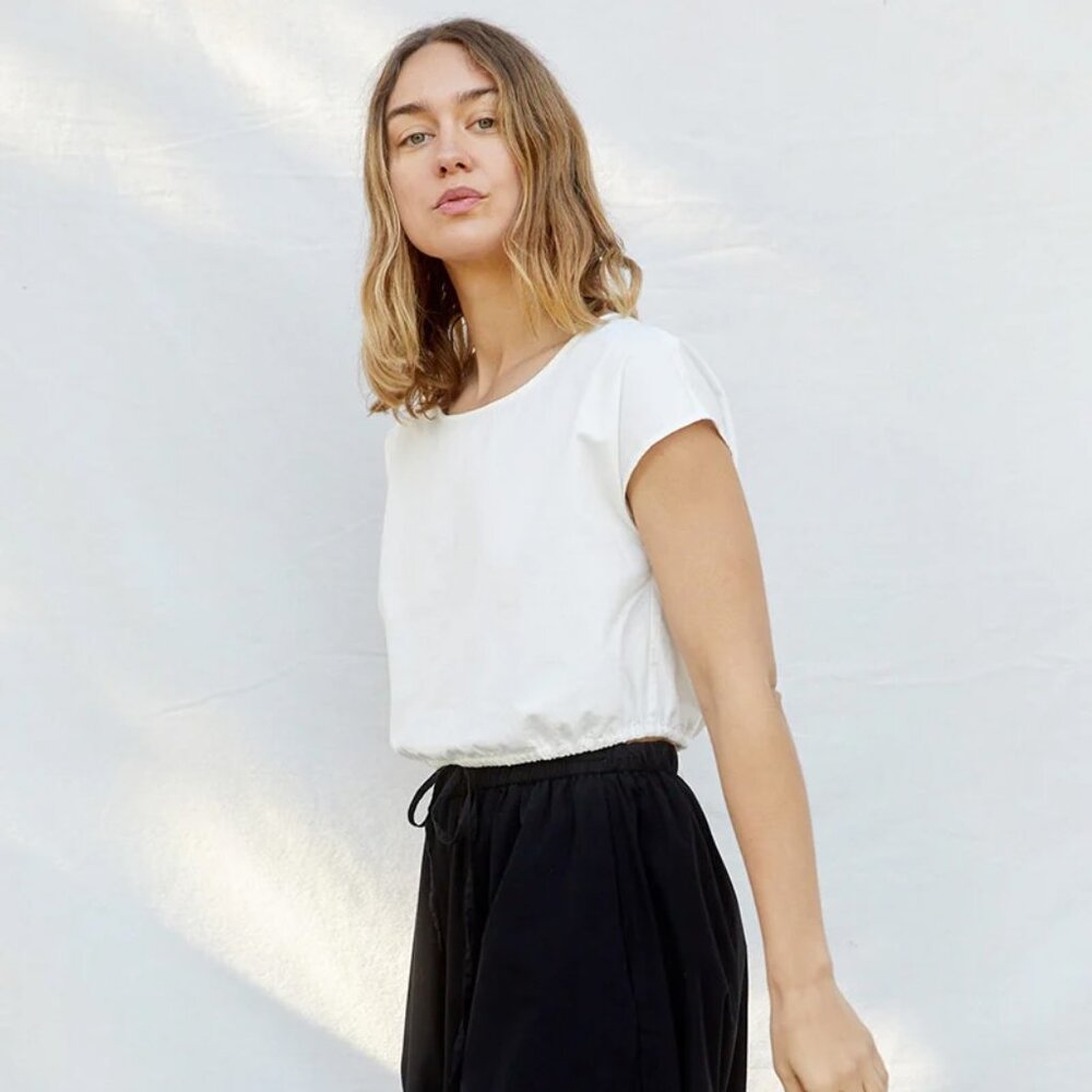 Sugar Candy Mountain Dee Top, Set of 2, Black & White, Size XS/S